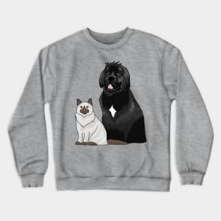 Cat and Dog Crewneck Sweatshirt